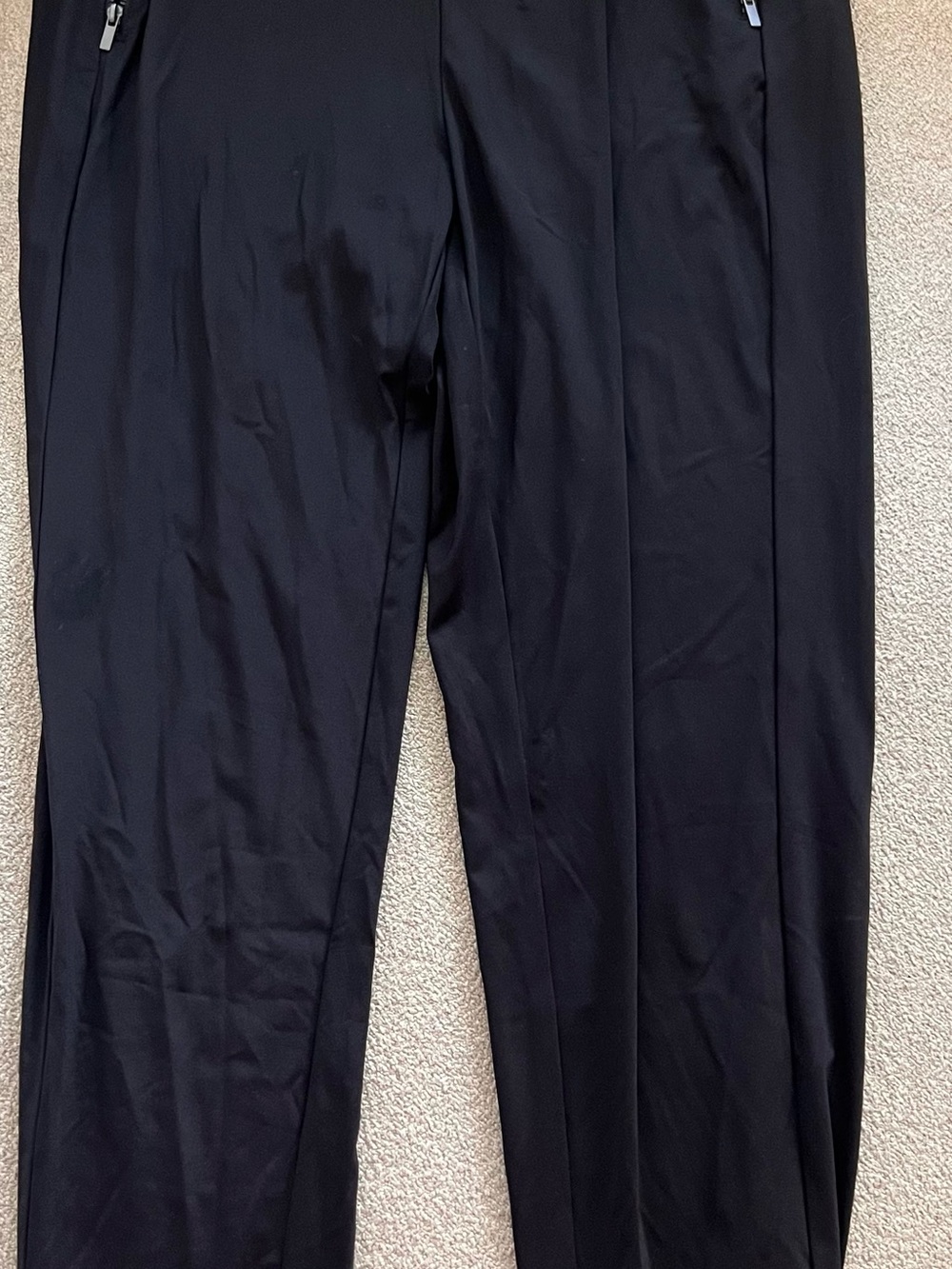 Women's Black Joggers with Zip Pockets